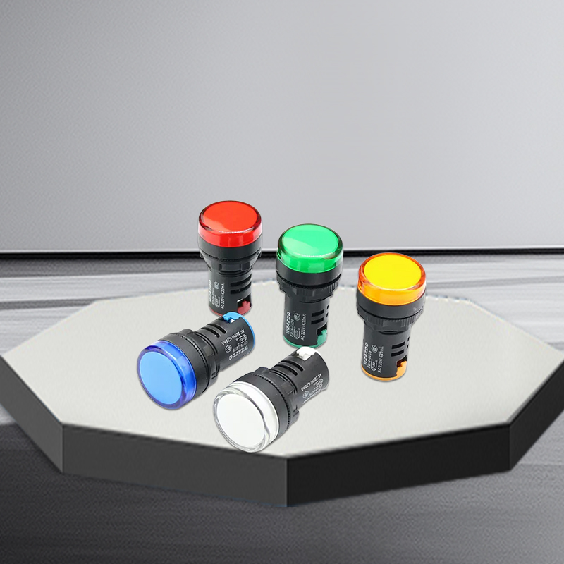Luces de señal y pulsadores para paneles de control eléctrico industrial